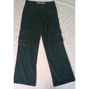 Tinseltown Green Corduroy Cargo Pants 7 Wide Streetwear Punk y2k Skater Grunge